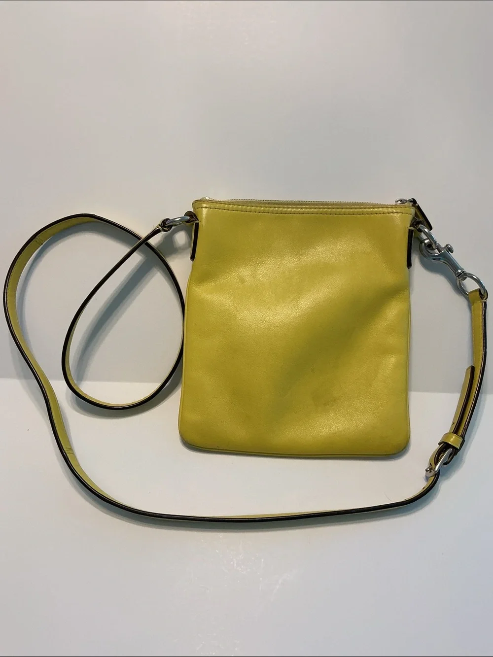 Coach Leather Crossbody Bag Yellow